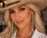 Silver bling rhinestone earrings