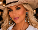 Teardrop earrings with bling and Navajo pearls