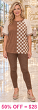 New Checker color block top