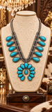 Turquoise Squash blossom necklace