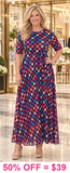 Purple checker mesh dress with lining
