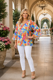 Floral Bell Sleeve Blouse