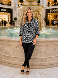 Black and White Damask blouse