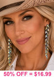 Silver bling rhinestone earrings