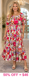 NEW Floral print tiered midi dress