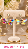 Bling Dragonfly earrings