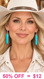Turquoise Rectangle stone earrings