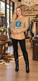 Tan long sleeve with tribal design