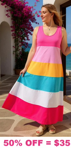 Striped Maxi dress sleeveless