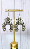 Silver Bling Rhinestone Squash Earrings
