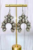 Silver Bling Rhinestone Squash Earrings