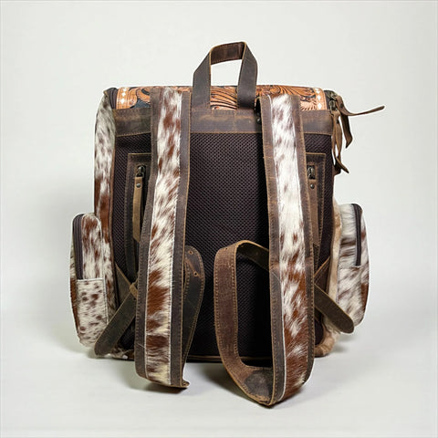 Western Genuine Leather cow hide backpack w/ tooling & cherry – Shop Southern Charm
