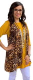 Tan & Brown Leopard Vest