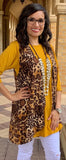Tan & Brown Leopard Vest