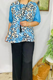 Blue Leopard top