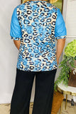 Blue Leopard top