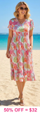 Colorful Tropical print Maxi dress