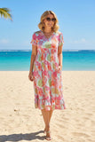Colorful Tropical print Maxi dress