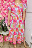 Tropical print dress