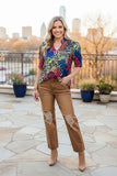 Multi Color Animal Print Top