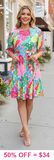 Floral belted dress