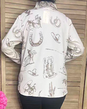 Ivory Western button up top