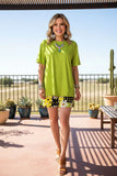 Lime top and short set