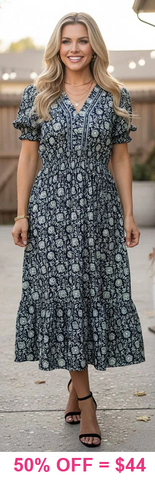 New Floral Midi Dress
