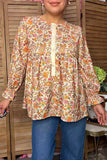 Vintage Floral baby doll blouse - oversized fit