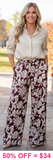 NEW Floral print wide leg pants