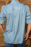 Blue and White striped blouse