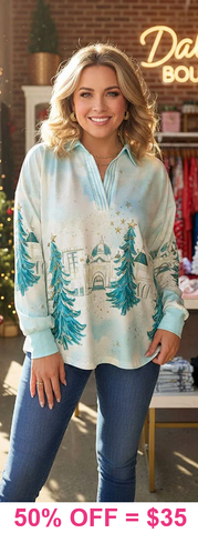 Baby Blue Christmas sweat shirt