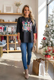 Snowman black high low top