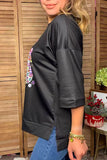Snowman black high low top