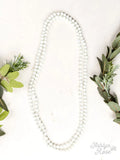 *White Crystal 60" Layering Necklace