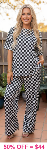 Checkered lounge 2 piece set