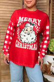 Red MERY CHRISTMAS long sleeve top