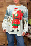 Santa Christmas long sleeve top