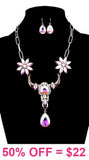 Big Bling Steer Rhinestone Copper Tone necklace