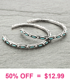 Turquoise Hoop Earrings