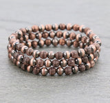 Copper Navajo pearl 3 piece bracelet set