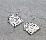 Playing cards earrings