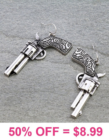 Western Pistol Earrings