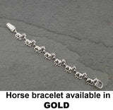 Gold Horses bracelet with magnetic clasp