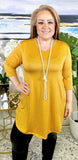 S, M : Mustard Polka dot Scoop Tunic