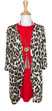 Big Spot Leopard Drape Cardigan-PLUS SIZE (3X)