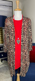 Leopard Sheer kimono cardigan