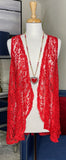 RED LACE VEST
