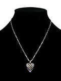 Checkered heart necklace