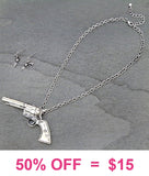 Western Pistol Pendant Necklace